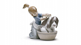 Фигурка Lladro Купание 14x12 см, фарфор