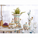 Кувшин с бабочкой 14х11х29см, коллекция фарфор с бронзой