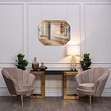 Консоль Marbella черная/золото GARDA DECOR